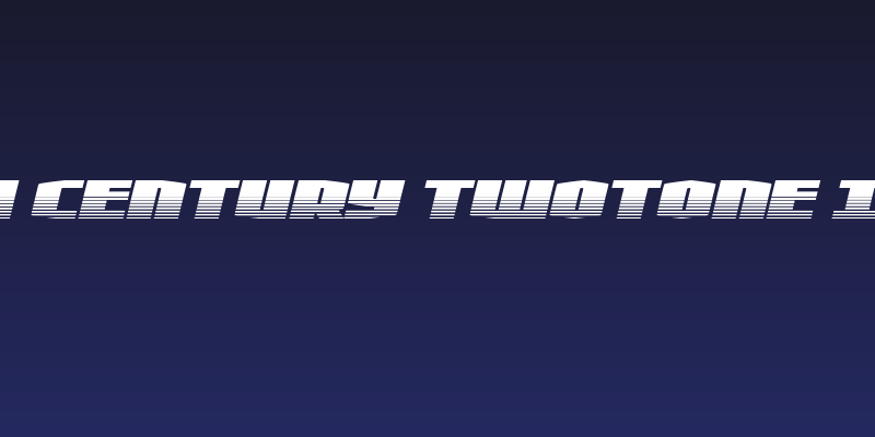 Alpha Century Twotone Italic Social Header