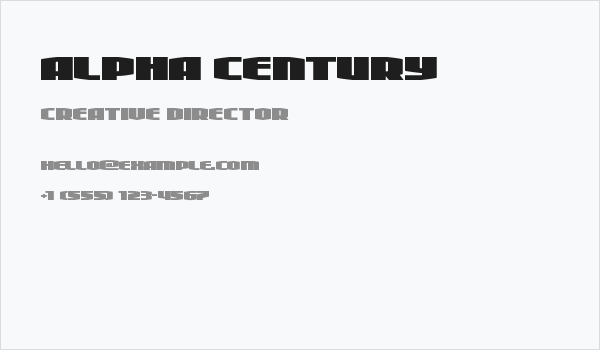 Alpha Century Business Card