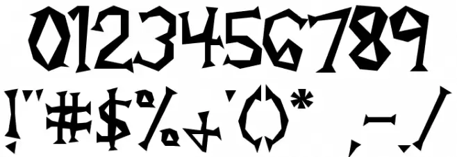 Alpha Dance フォント その他の文字