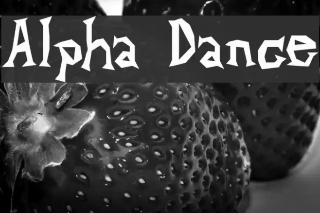 Alpha Dance フォント examples