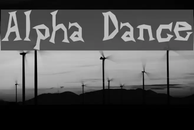 Alpha Dance フォント examples
