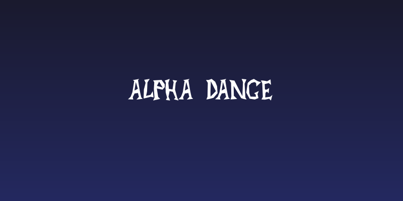 Alpha Dance Social Header