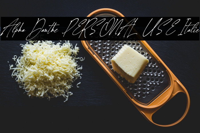 Alpha Danthe PERSONAL USE Italic Example 3