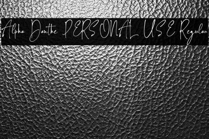 Alpha Danthe PERSONAL USE Regular Example 3