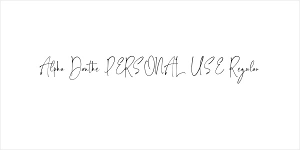 Alpha Danthe PERSONAL USE Regular Logo