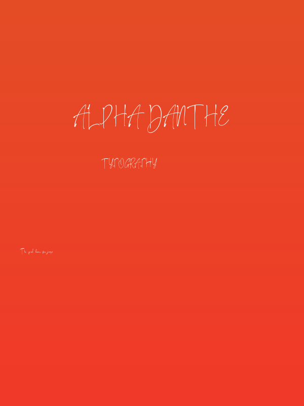Alpha Danthe Poster