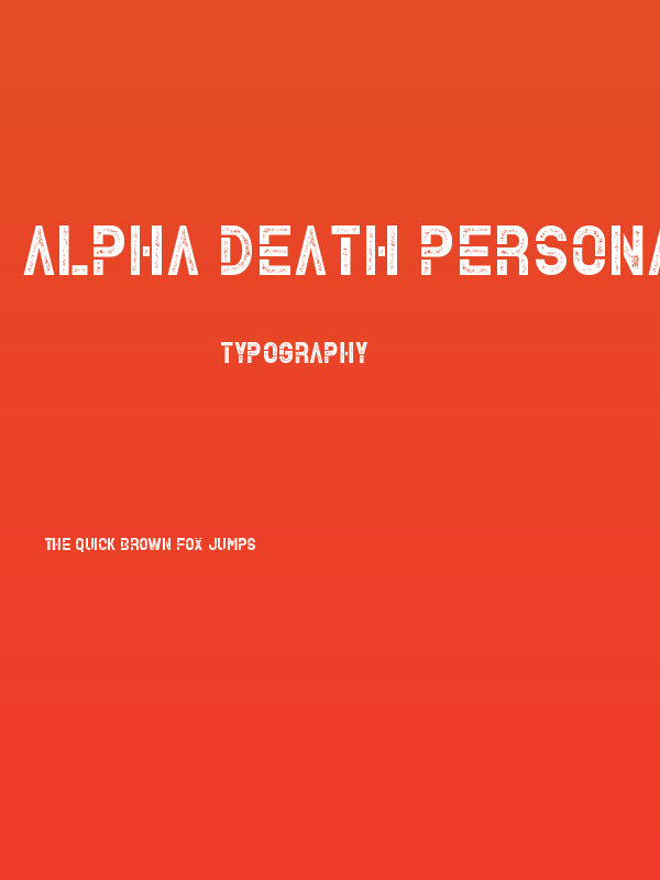 Alpha Death Personal Use Grunge Poster