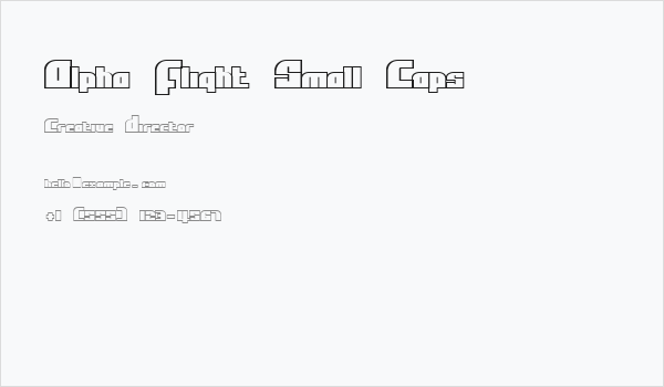 Alpha Flight Small Caps Business Card