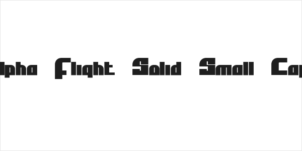 Alpha Flight Solid Small Caps Logo