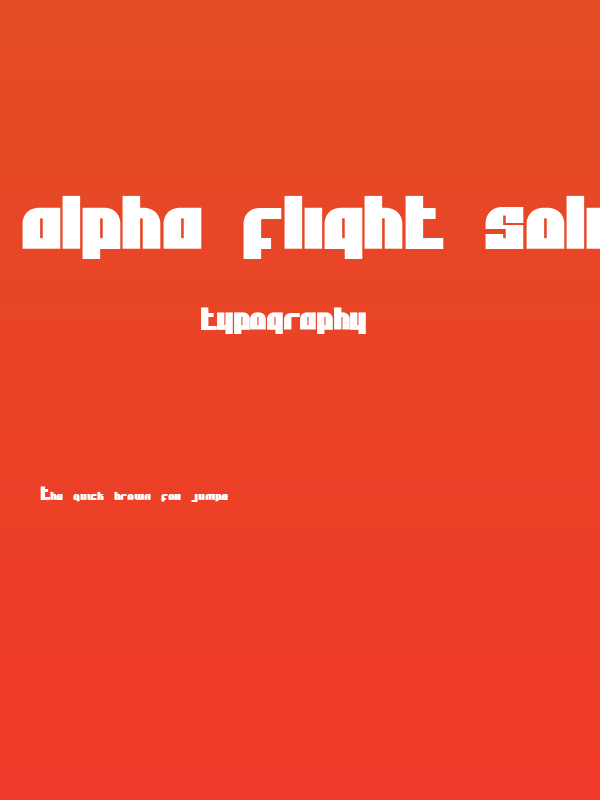 Alpha Flight Solid Small Caps Poster