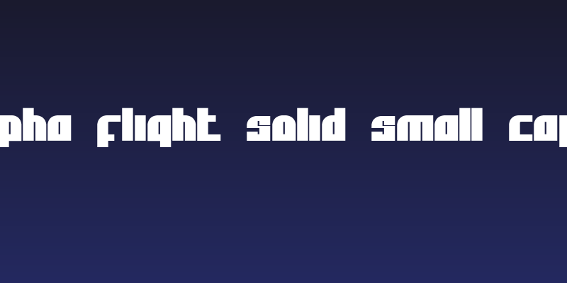 Alpha Flight Solid Small Caps Social Header