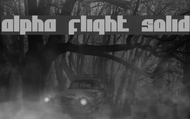 Alpha Flight Solid Шрифта examples