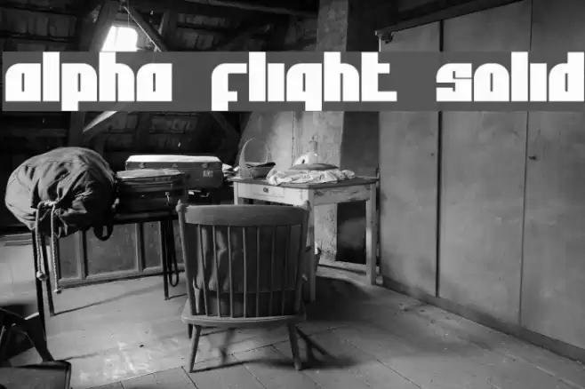 Alpha Flight Solid Шрифта examples