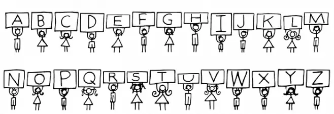 Alpha Kids Regular خط أحرف كبيرة