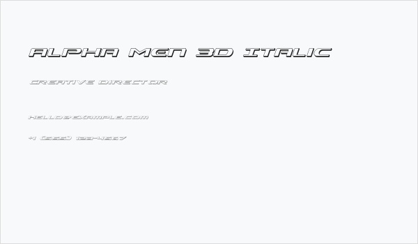 Alpha Men 3D Italic Business Card