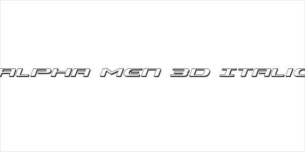 Alpha Men 3D Italic Logo