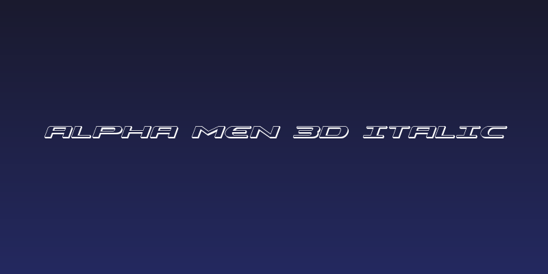 Alpha Men 3D Italic Social Header