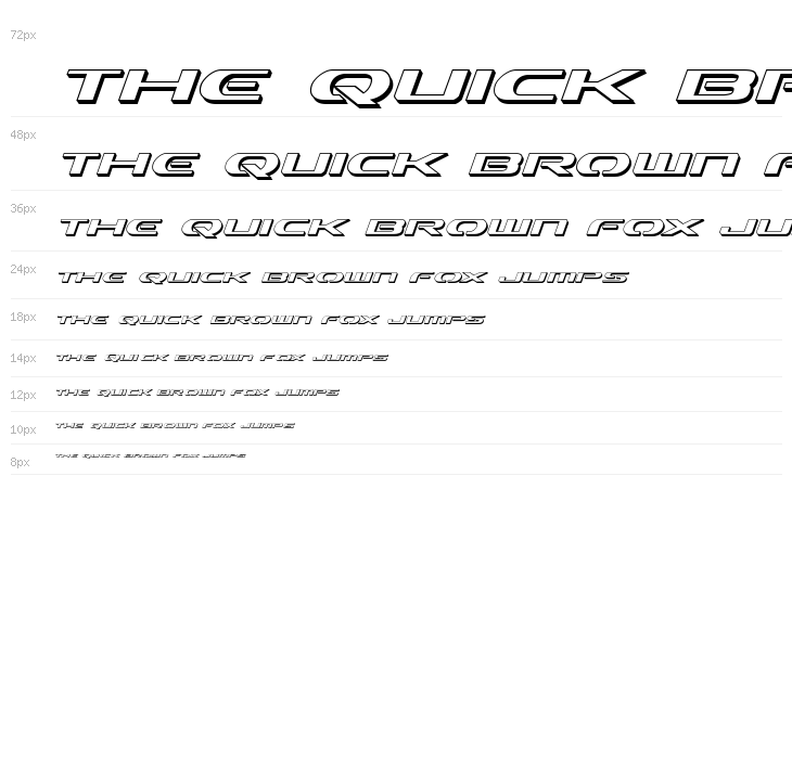 Alpha Men 3D Italic Waterfall