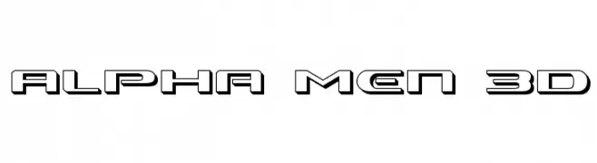 Alpha Men 3D  フリーフォントのダウンロード