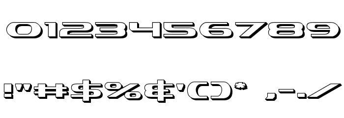 Alpha Men 3D Font OTHER CHARS