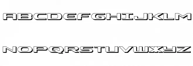 Alpha Men 3D Schriftart Groß