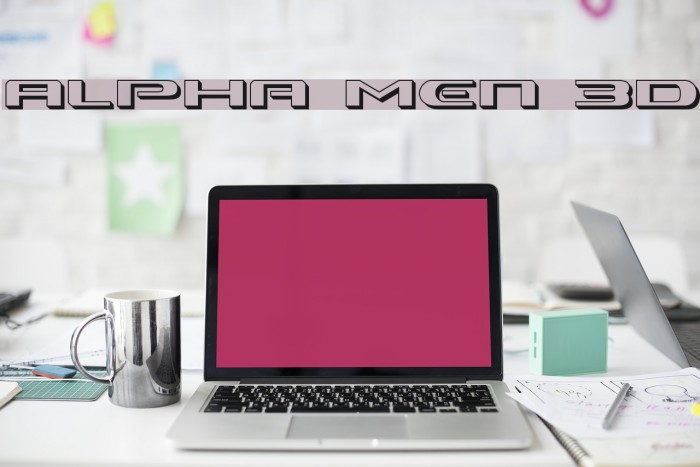 Alpha Men 3D Font examples