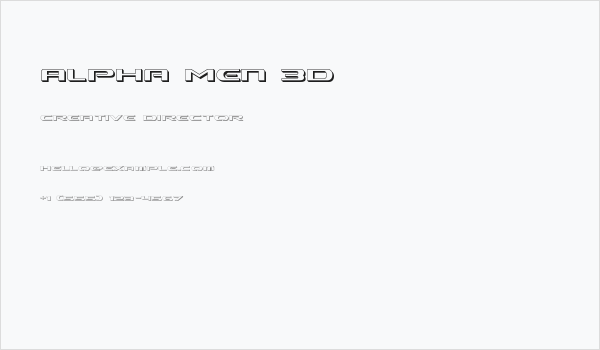 Alpha Men 3D Business Card