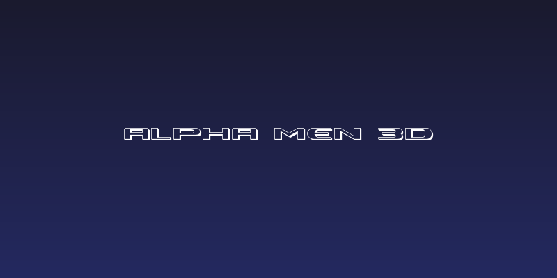 Alpha Men 3D Social Header