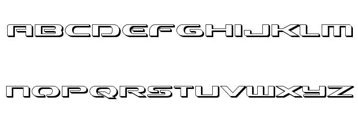 Alpha Men 3D Font LOWERCASE