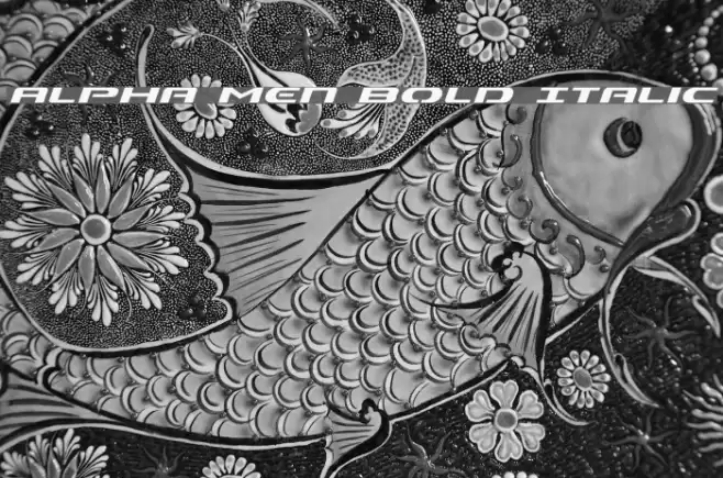 Alpha Men Bold Italic Font examples