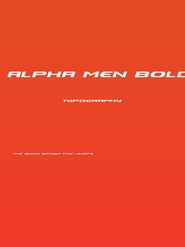 Alpha Men Bold Italic Poster