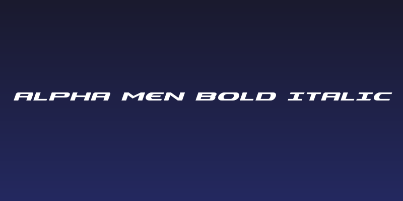 Alpha Men Bold Italic Social Header