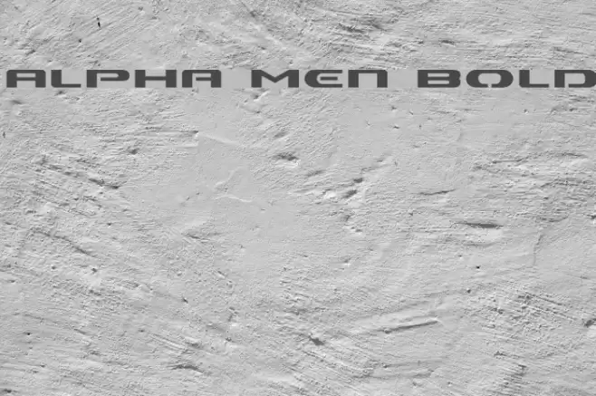 Alpha Men Bold Font examples