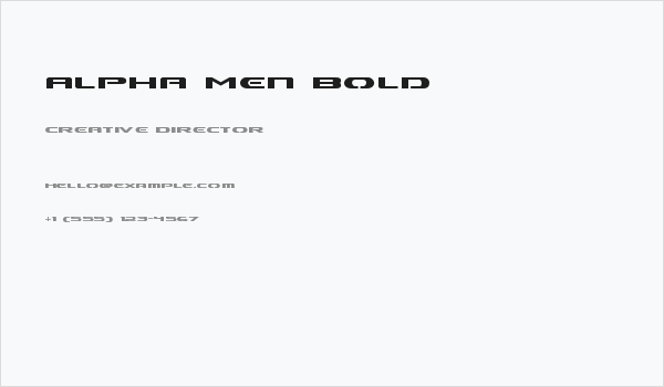 Alpha Men Bold Business Card