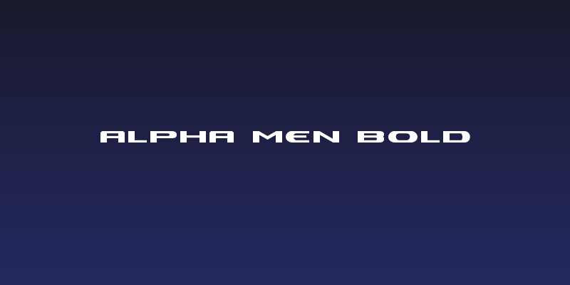 Alpha Men Bold Social Header