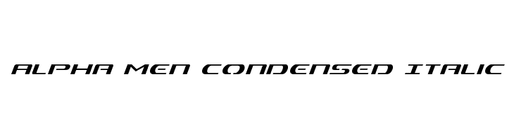 Alpha Men Condensed Italic  フリーフォントのダウンロード