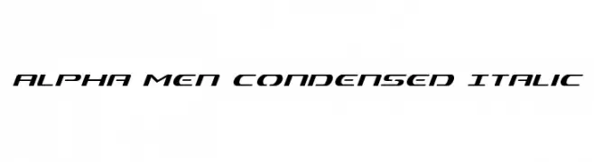 Alpha Men Condensed Italic  font caratteri gratis