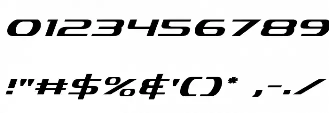 Alpha Men Condensed Italic Font OTHER CHARS