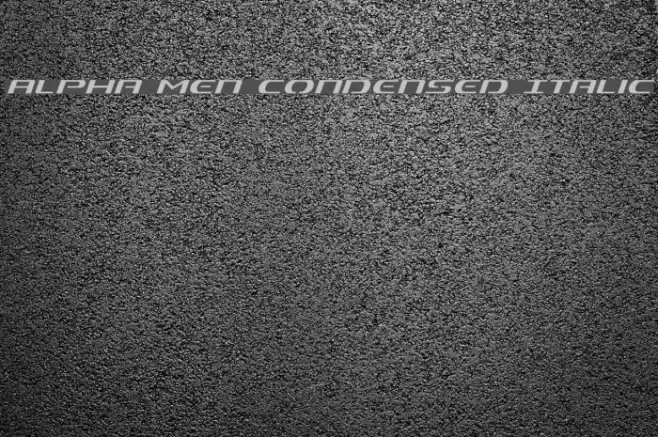 Alpha Men Condensed Italic Font examples