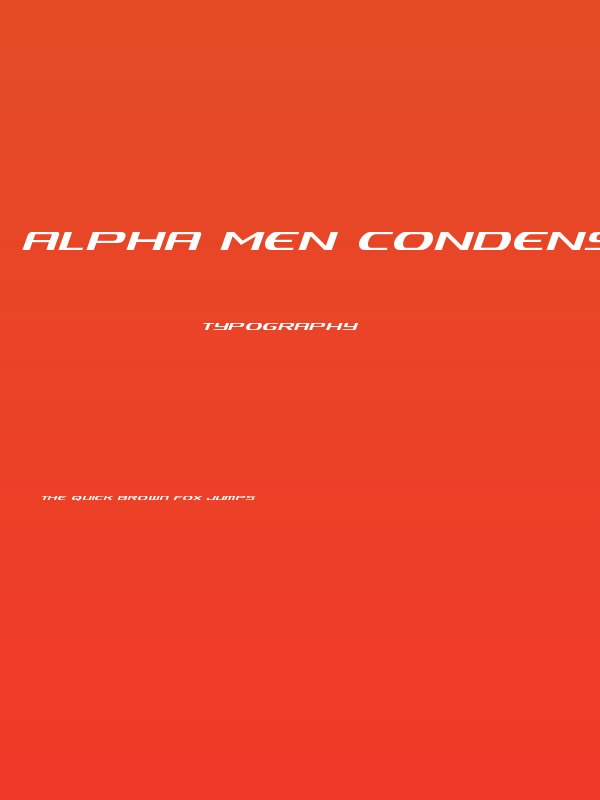 Alpha Men Condensed Italic Poster