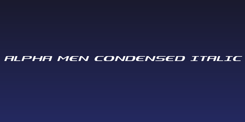 Alpha Men Condensed Italic Social Header