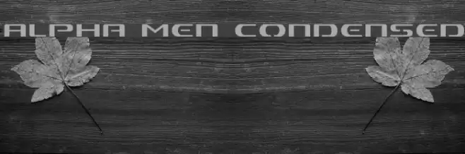 Alpha Men Condensed Font examples