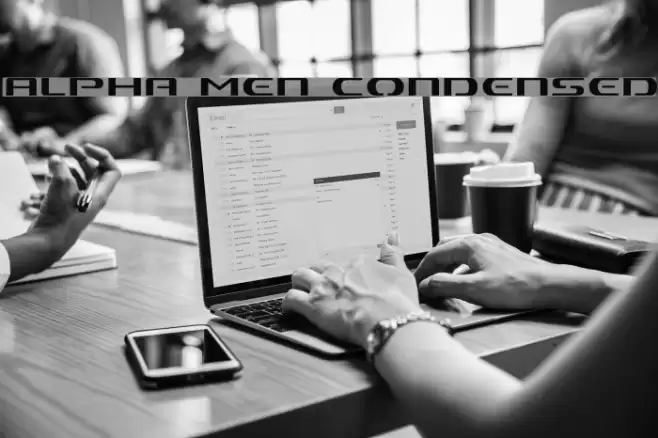 Alpha Men Condensed Font examples