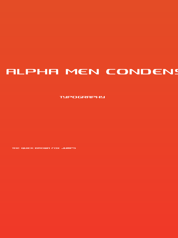 Alpha Men Condensed Poster