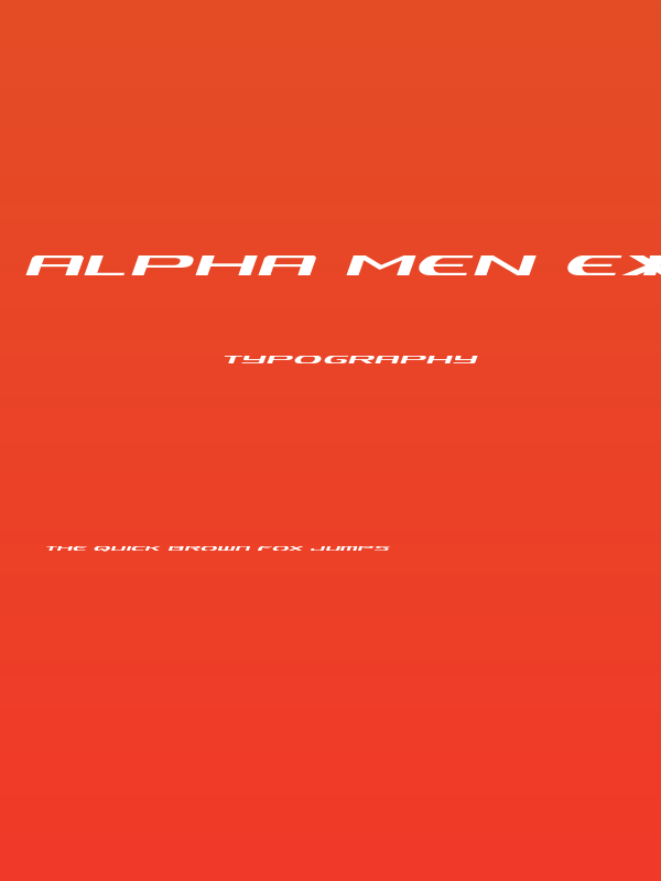 Alpha Men Expanded Italic Poster