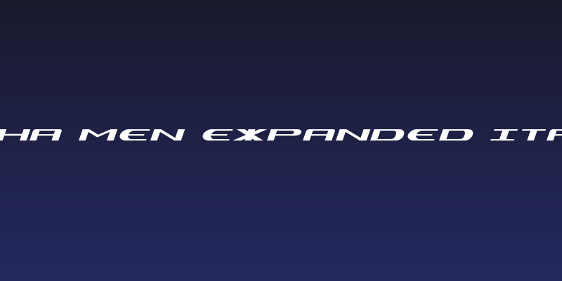 Alpha Men Expanded Italic Social Header