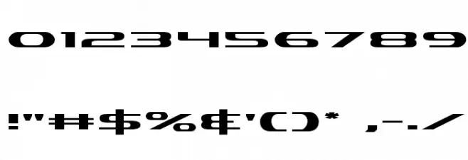 Alpha Men Expanded Font OTHER CHARS