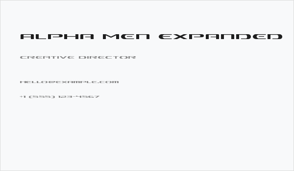 Alpha Men Expanded Business Card