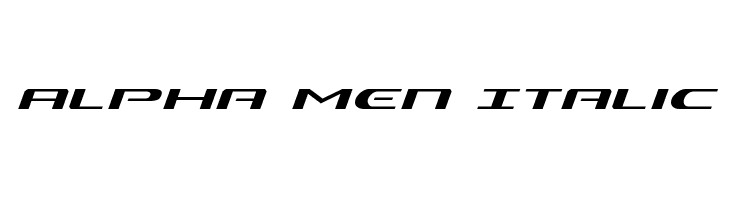 Alpha Men Italic  Free Fonts Download