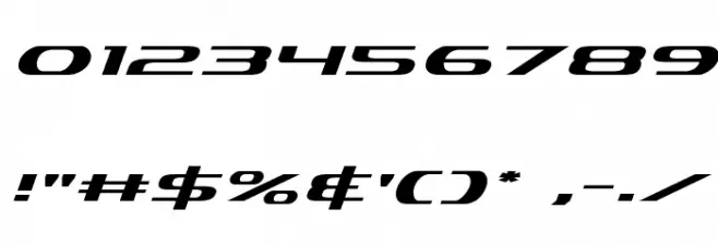 Alpha Men Italic Font OTHER CHARS